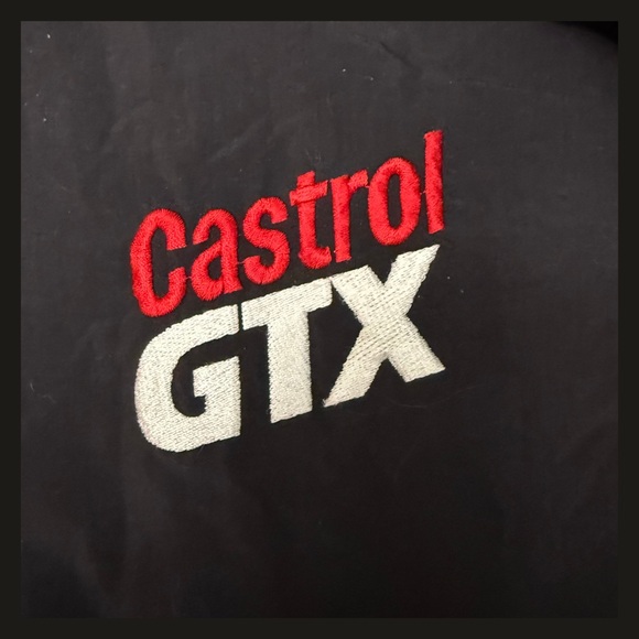 Vintage Castrol GTX Racing Jacket Mens XL Red Black White John Force Embroidered - Picture 5 of 10